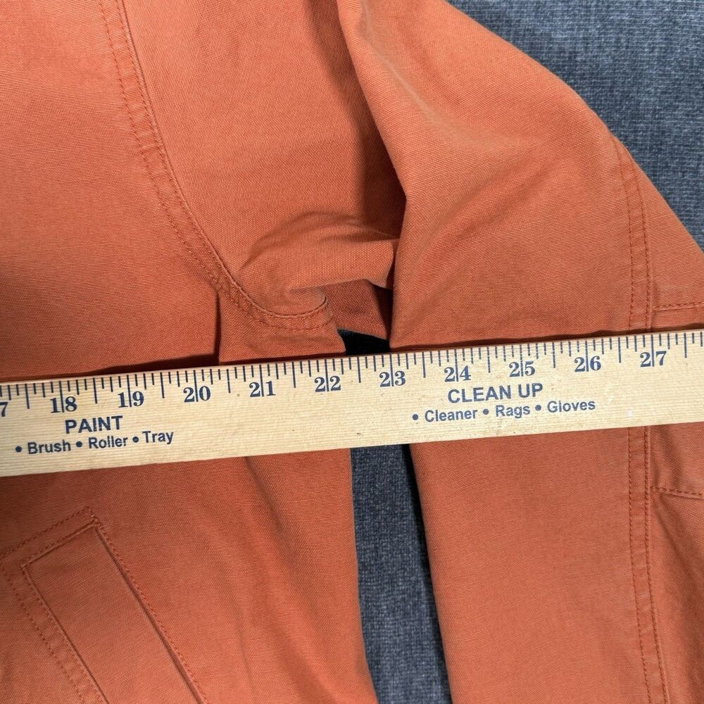 LL Bean Vintage Barn Chore Coat Canvas Field Jacket Womens Large Orange - Picture 9 of 12